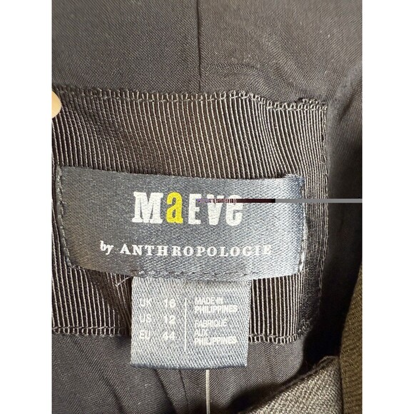 Anthropologie Maeve Black Jacquard Mini Dress Sz 12 New - Picture 9 of 13